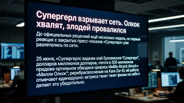 Супергерл взрывает сеть. Олкок хвалят, злодей провалился